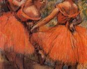 埃德加 德加 : Red Ballet Skirts